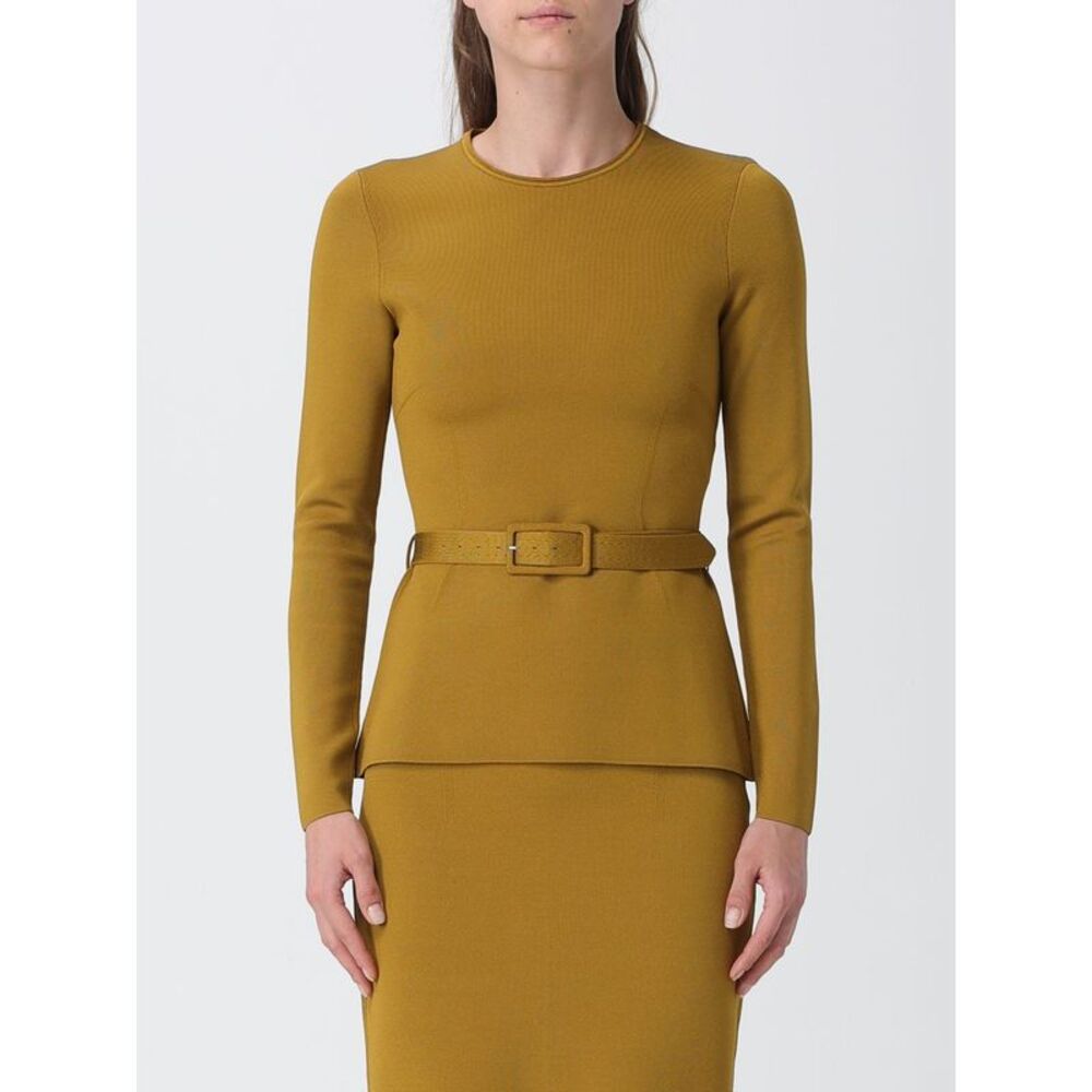 Tom Ford Women Tom Ford Slim Fit Long-Sleeved Viscose Top With Waist Belt
